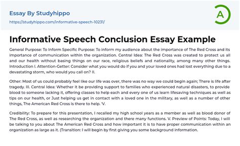 how to write an informative speech conclusion