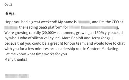 how to write an inmail to a recruiter on linkedin