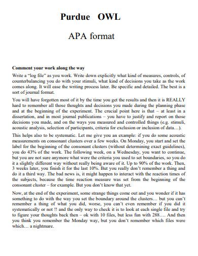 how to write an interview in apa format purdue owl 7th