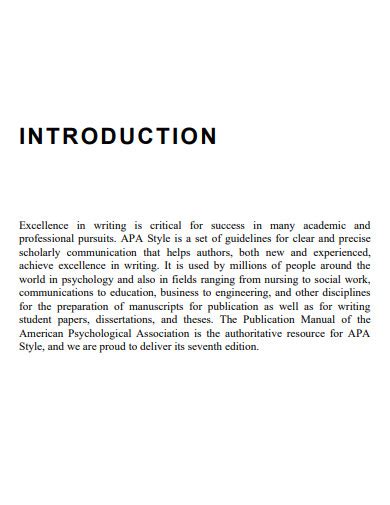how to write an introduction apa 7