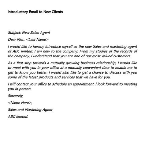 how to write an introduction email to a potential client