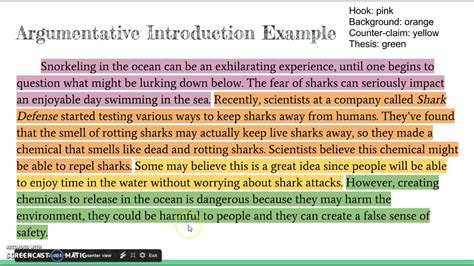 how to write an introduction for a argumentative research paper