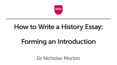 how to write an introduction for a history essay
