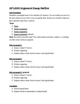 how to write an introduction for an argumentative essay ap lang