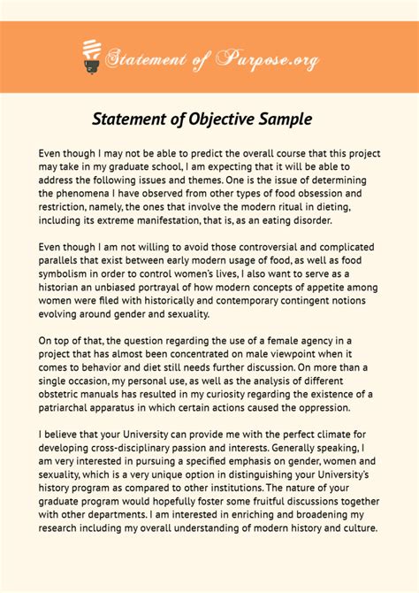 how to write an objective statement