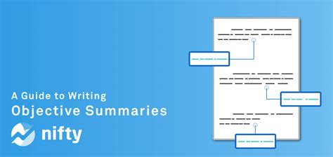 how to write an objective summary