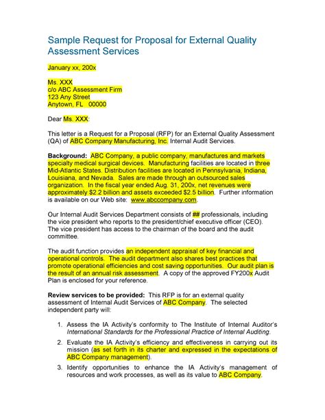 how to write an rfp