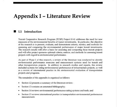 how to write appendices in project report