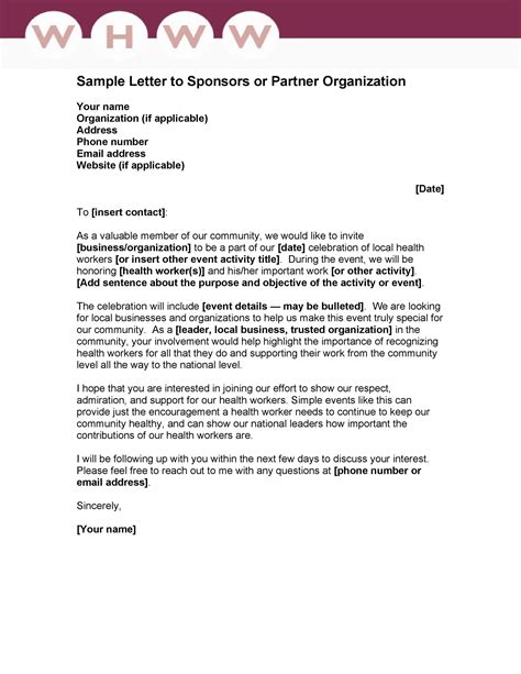 how to write application letter for sponsorship