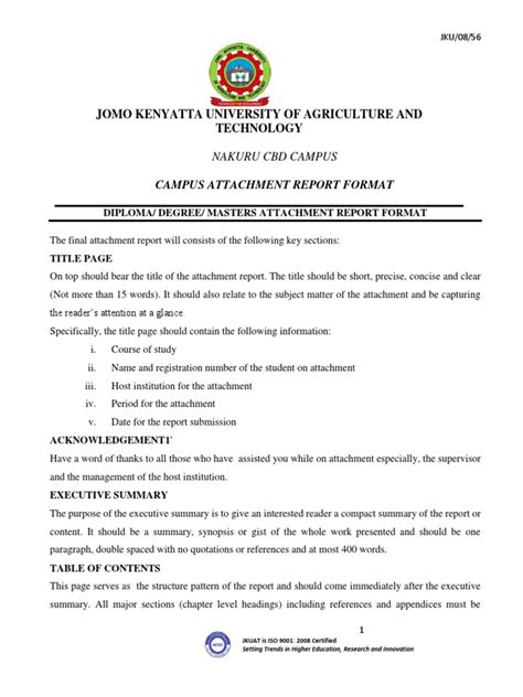 how to write attachment report sample pdf