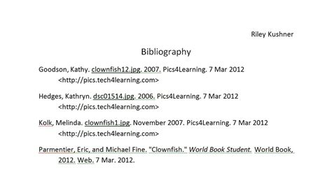 how to write bibliography from website