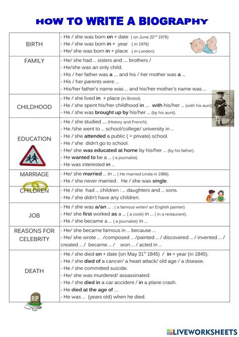 how to write biography writing