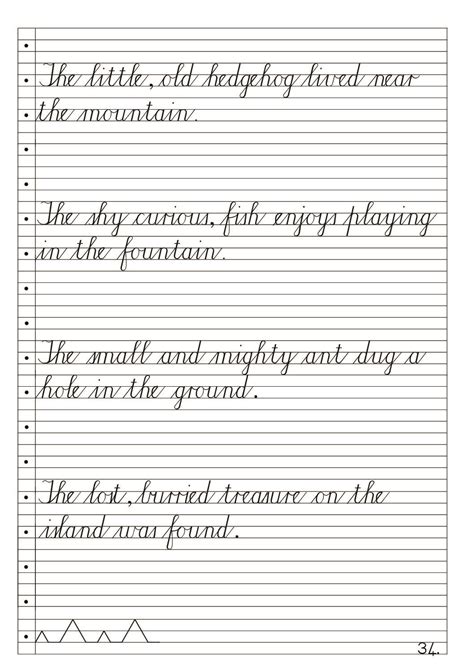 how to write booklet in cursive