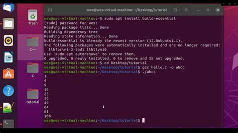 how to write c program in terminal