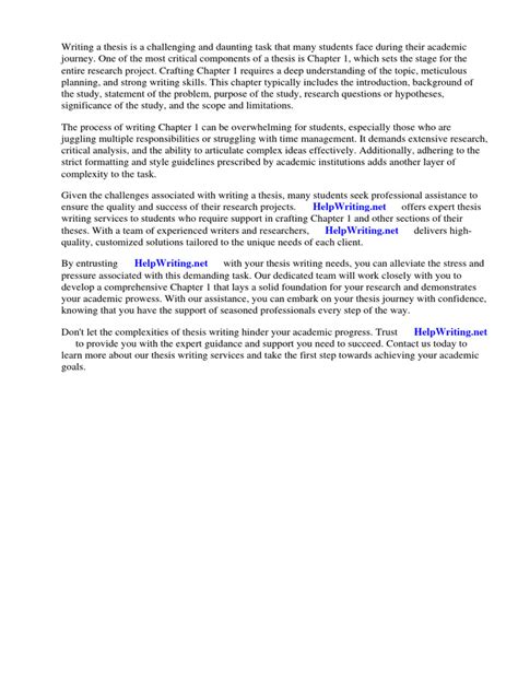 how to write chapter 1 in qualitative research