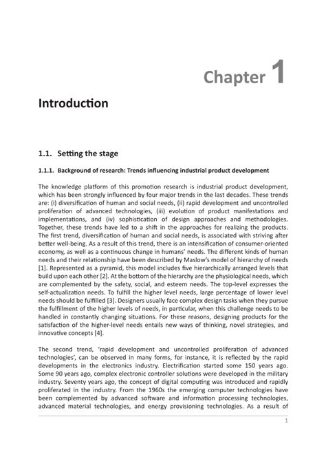 how to write chapter 1 of dissertation