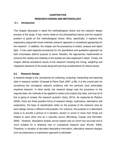 how to write chapter 5 of research project