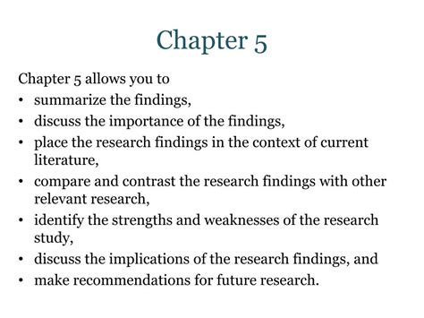 how to write chapter 5 thesis summary conclusion and recommendation ppt