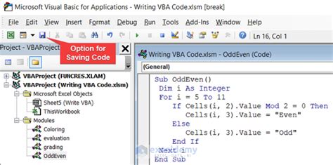 how to write code in excel vba