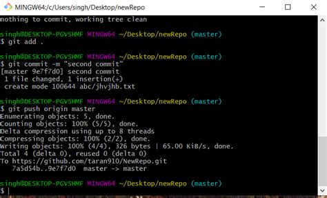 how to write code in git bash