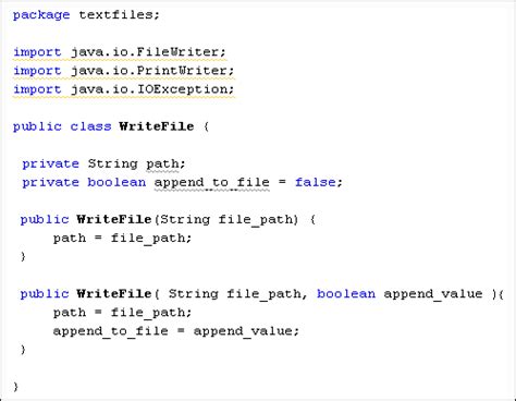 how to write code in java