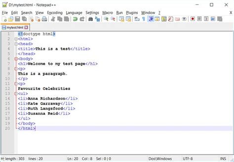 how to write code in notepad