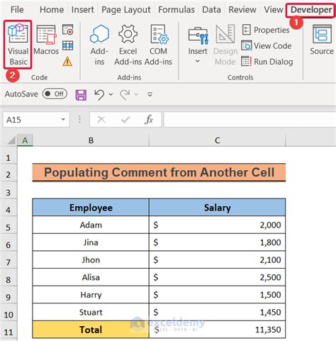 how to write comment in excel formula