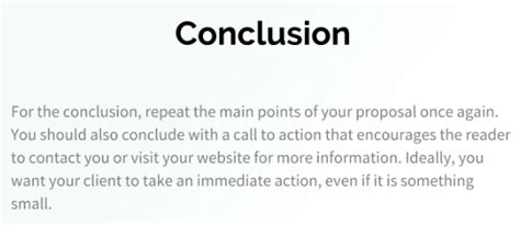 how to write conclusion in project proposal