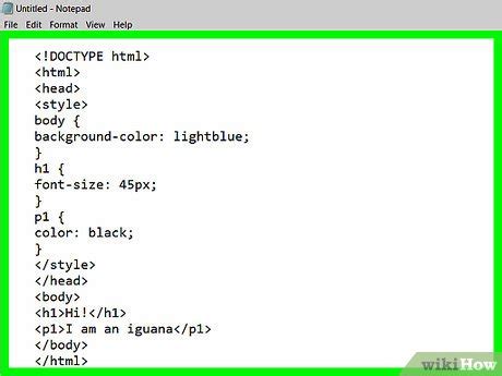 how to write css code in notepad
