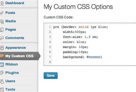 how to write css code in wordpress