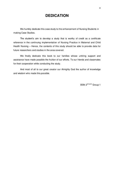 how to write dedication in research project