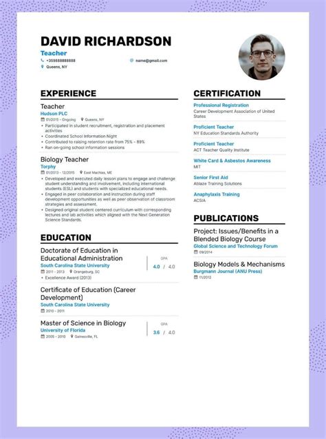 how to write description on cv