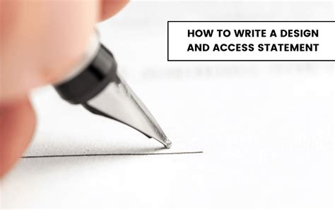 how to write design and access statement
