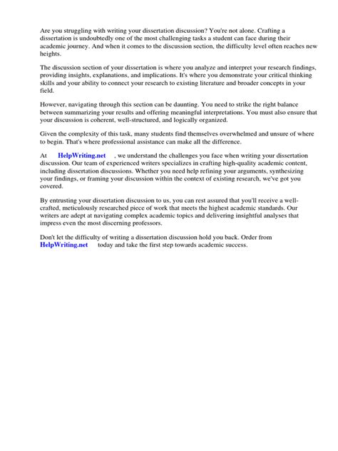 how to write discussion in thesis pdf