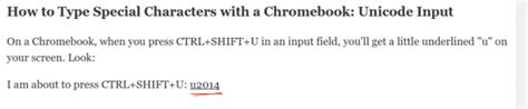how to write em dash on chromebook
