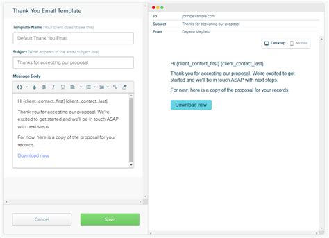 how to write email for sending proposal