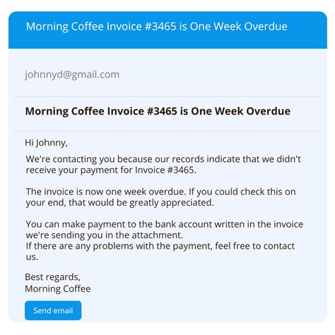 how to write email request for payment