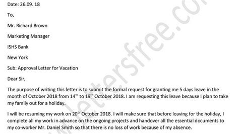 how to write email to boss for leave approval
