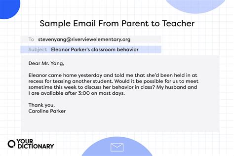 how to write email to teacher sample