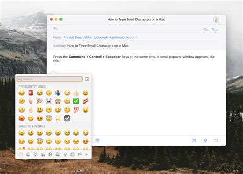 how to write emojis on keyboard mac