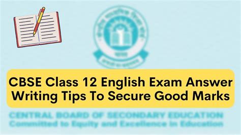 how to write english exam class 12