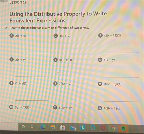 how to write equivalent expressions using the distributive property