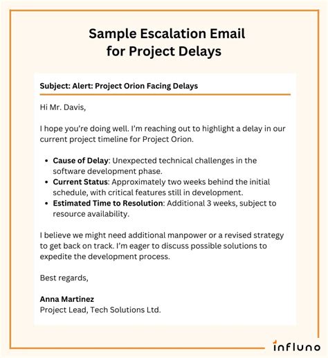 how to write escalation email for delay in response