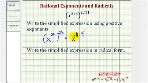 how to write exponential expressions in radical form