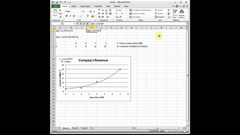 how to write exponential functions in excel
