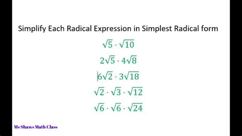 how to write expressions in radical form