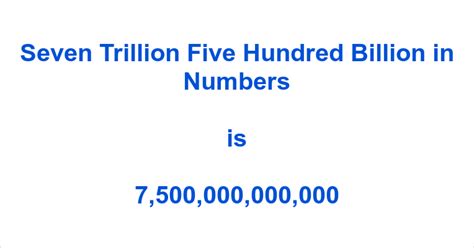 how to write five hundred billion in numbers