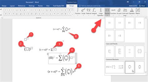 how to write formulas in word mac