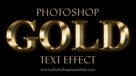 how to write gold text in photoshop