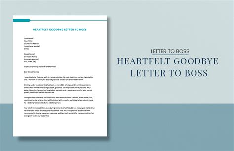 how to write goodbye note to boss